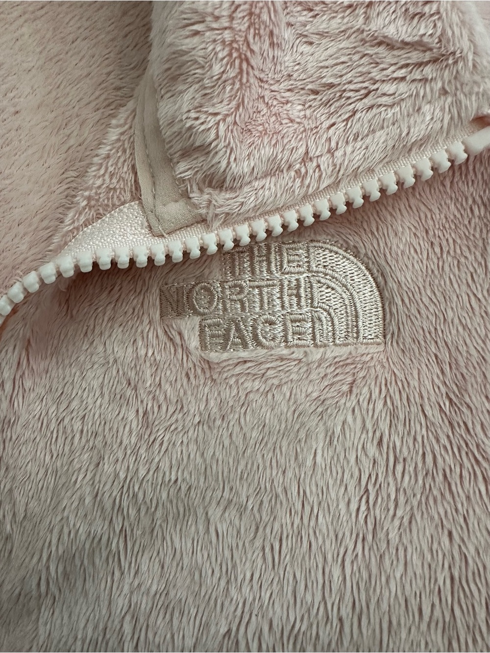 The North Face Girl’s Light Pink Plush Zip-Up Fleece Jacket - Picture 3 of 9